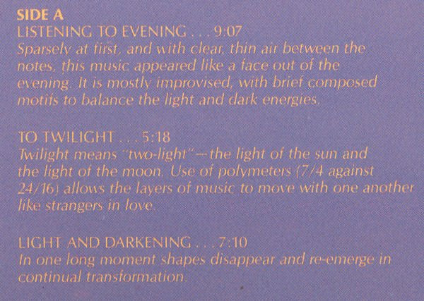 Allaudin Mathieu - Listening To Evening | Sona Gaia Productions (LP-137) - 4 Allaudin Mathieu - Listening To Evening | Sona Gaia Productions (LP-137) - 4