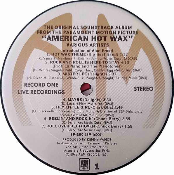 The Original Soundtrack Album From The Paramount Motion Picture "American Hot Wax"