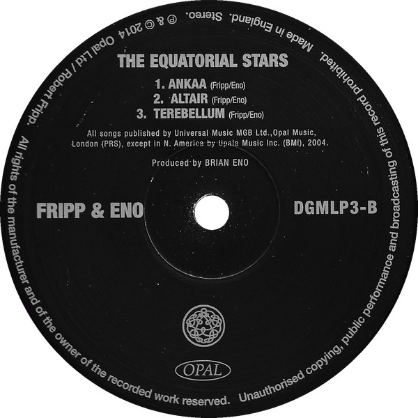 Fripp & Eno - The Equatorial Stars | Discipline Global Mobile (DGMLP3) - 4