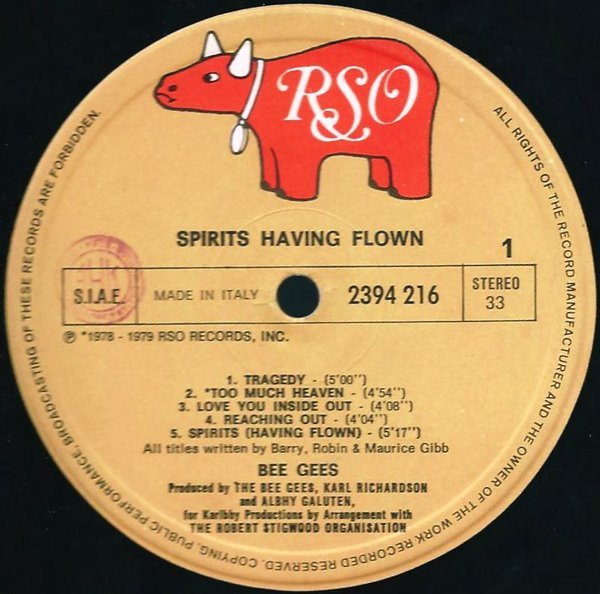 Bee Gees - Spirits Having Flown | RSO (2394 216) - 2