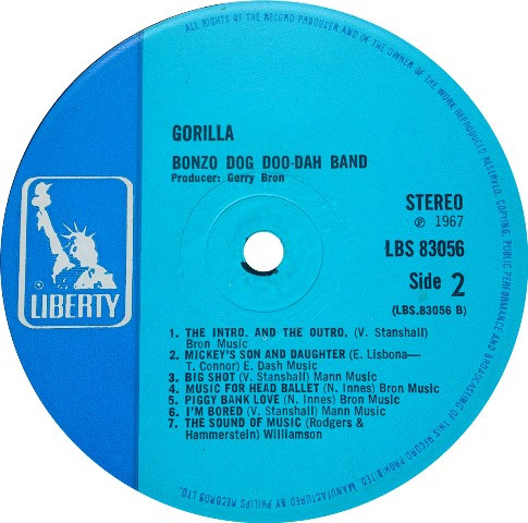 Bonzo Dog Doo-Dah Band - Gorilla | Liberty (LBS 83056) - 4 Bonzo Dog Doo-Dah Band - Gorilla | Liberty (LBS 83056) - 4