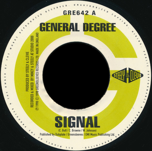 General Degree / Mad Andrew - Signal / Rudeness | Greensleeves Records (GRE642)