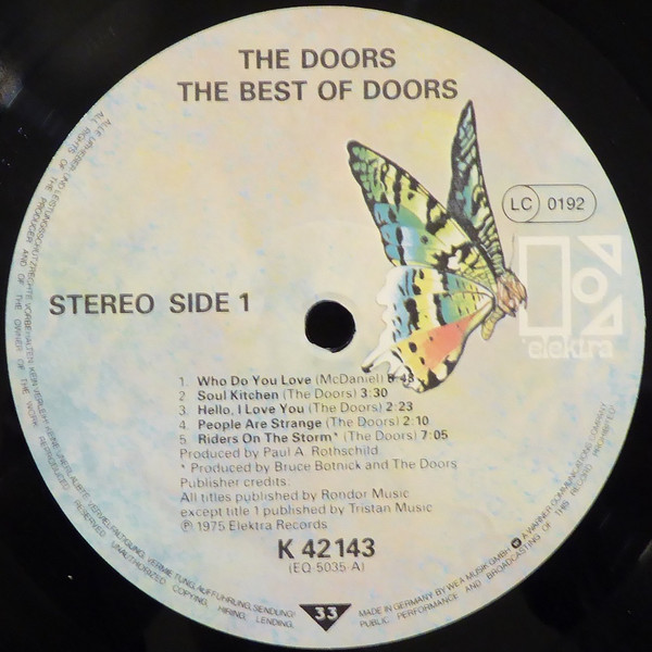 The Doors - The Best Of Doors | Elektra (ELK 42143) - 2 The Doors - The Best Of Doors | Elektra (ELK 42143) - 2