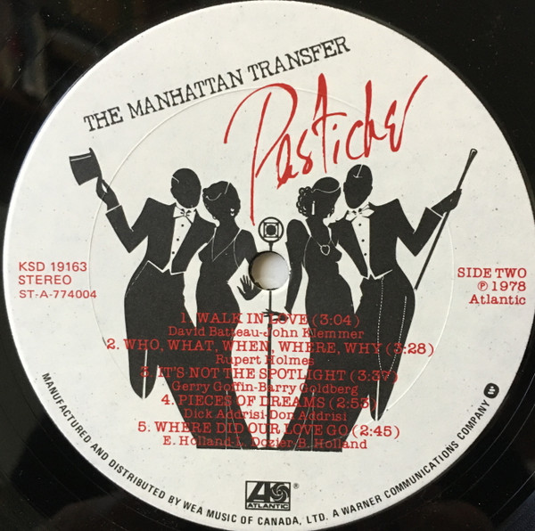 The Manhattan Transfer - Pastiche | Atlantic (KSD 19163) - 4 The Manhattan Transfer - Pastiche | Atlantic (KSD 19163) - 4
