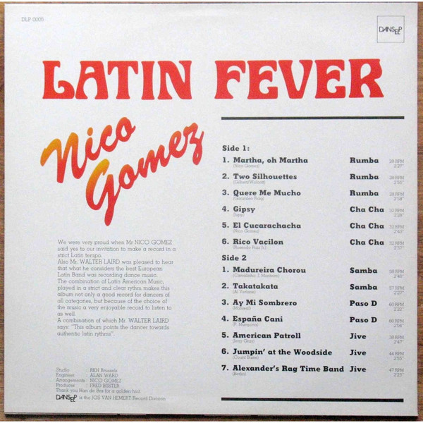 Nico Gomez - Latin Fever | DANSELP (DLP 0005) - 2