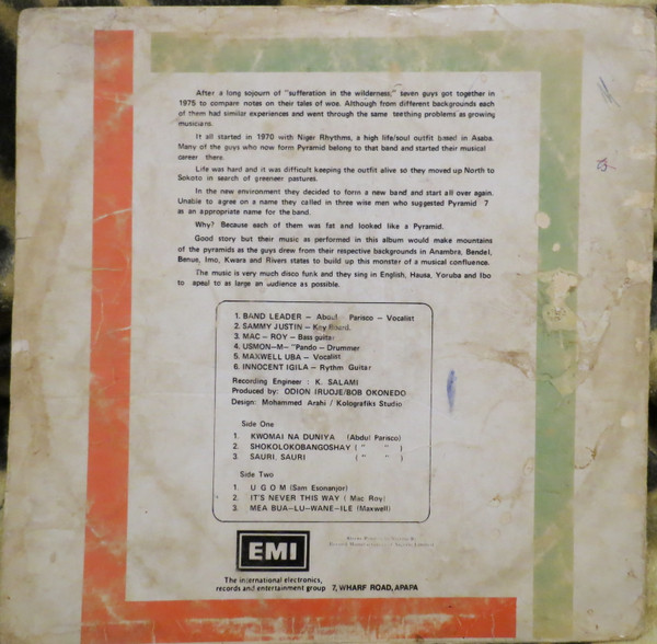 Pyramid's 7 - Kwomai Na Duniya | EMI (NEMI (LP) 0354) - 2