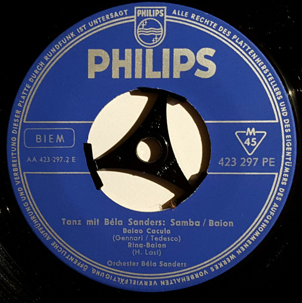 Orchester Béla Sanders - Samba / Baion | Philips (423 297 PE) - 4