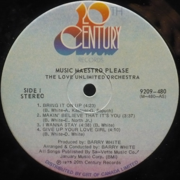 Love Unlimited Orchestra - Music Maestro Please | 20th Century Records (9209-480) - 3 Love Unlimited Orchestra - Music Maestro Please | 20th Century Records (9209-480) - 3