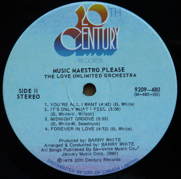 Love Unlimited Orchestra - Music Maestro Please | 20th Century Records (9209-480) - 4 Love Unlimited Orchestra - Music Maestro Please | 20th Century Records (9209-480) - 4