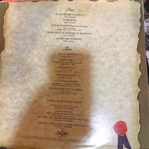 Willie Nelson - Family Bible | MCA Songbird (MCA-3258) - 3