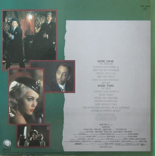 John Barry - The Cotton Club (Original Motion Picture Sound Track) | Geffen Records (GEF 70260) - 2