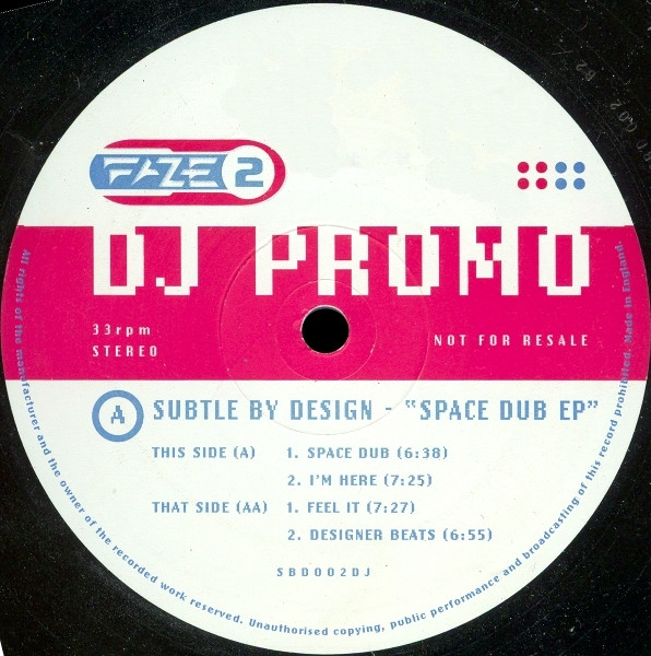 Subtle By Design - Space Dub EP | Faze 2 (SBD002DJ) - main Subtle By Design - Space Dub EP | Faze 2 (SBD002DJ) - main