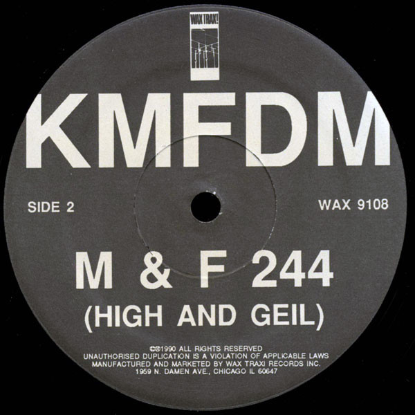 KMFDM - Virus | Wax Trax! Records (WAX 9108) - 4
