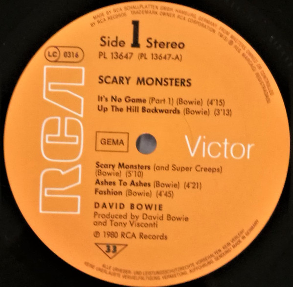 David Bowie - Scary Monsters | RCA (PL 13647) - 3