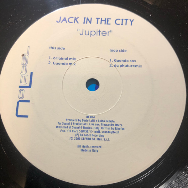 Jack in The City - Jupiter | No Label (NL 014) - main