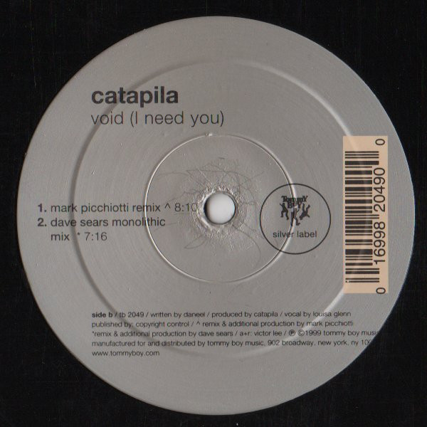 Catapila - Void (I Need You) | Tommy Boy Silver Label (tb 2049) - 3 Catapila - Void (I Need You) | Tommy Boy Silver Label (tb 2049) - 3