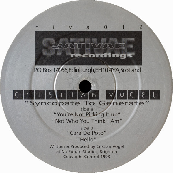 Cristian Vogel - Syncopate To Generate | Sativae Recordings (tiva012)