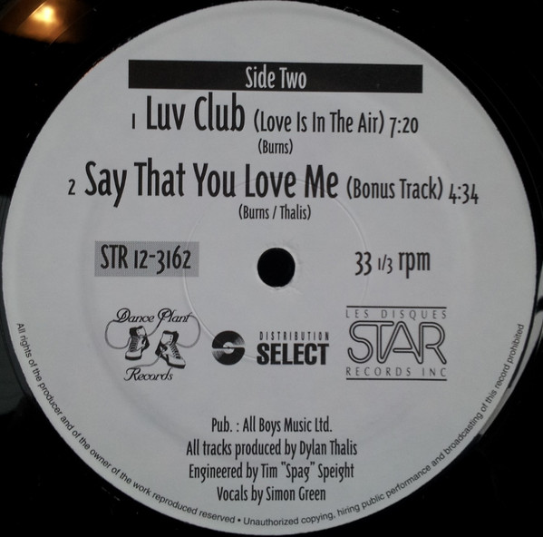 Krush - Love Is In The Air | Les Disques Star Records Inc. (STR 12-3162) - 2