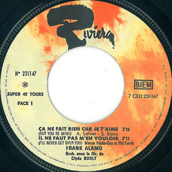 Frank Alamo - Ca Ne Fait Rien Car Je T'aime | Riviera (231147) - 3