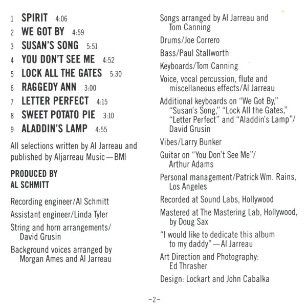 Al Jarreau - We Got By | Reprise Records (7599-27222-2) - 4