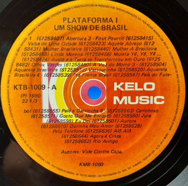 Plataforma 1 - Um Show De Brazil | Kelo Music (KTB 1009) - 3