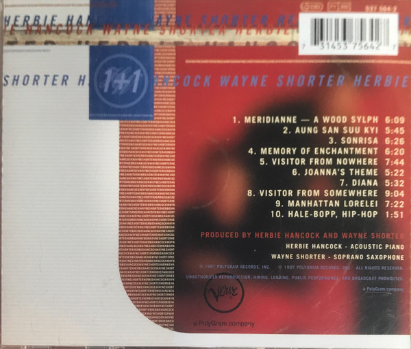Herbie Hancock , Wayne Shorter - 1+1 | Verve Records (537 564-2) - 2 Herbie Hancock , Wayne Shorter - 1+1 | Verve Records (537 564-2) - 2