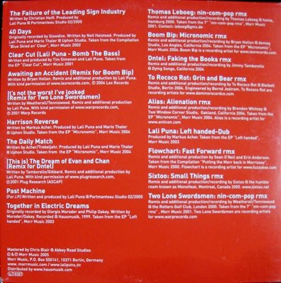 Lali Puna - I Thought I Was Over That - Rare, Remixed And B-Sides | Morr Music (none) - 2