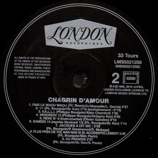 Chagrin D'Amour - Chagrin D'Amour | London Records (LMS5521258) - 4 Chagrin D'Amour - Chagrin D'Amour | London Records (LMS5521258) - 4