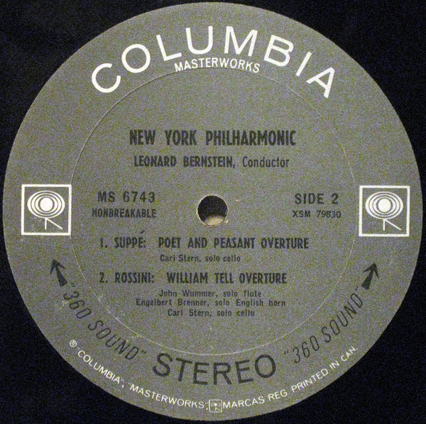 Leonard Bernstein , New York Philharmonic - William Tell And Other Favorite Overtures | Columbia Masterworks (MS 6743) - 4 Leonard Bernstein , New York Philharmonic - William Tell And Other Favorite Overtures | Columbia Masterworks (MS 6743) - 4