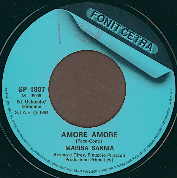 Marisa Sannia - Amore Amore | Fonit Cetra (SP 1807) - 3