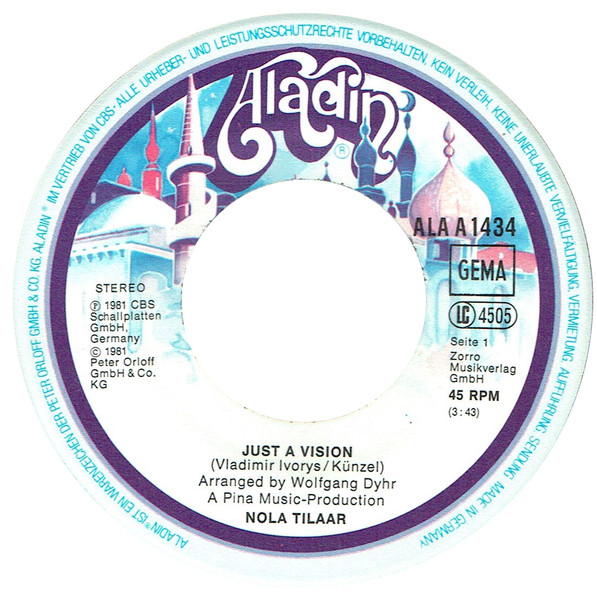 Nola Tilaar - Just A Vision | Aladin (ALA 1434) - 3