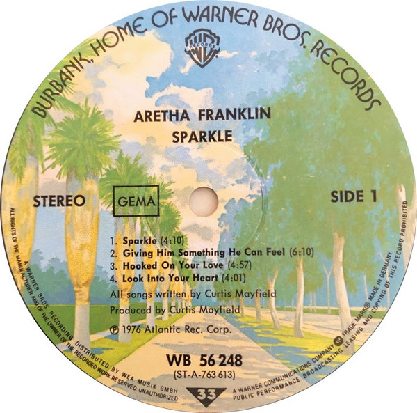 Aretha Franklin - Sparkle | Warner Bros. Records (WB 56 248) - 3 Aretha Franklin - Sparkle | Warner Bros. Records (WB 56 248) - 3