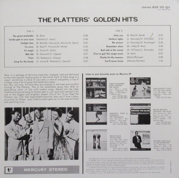 The Platters - The Platters' Golden Hits | Mercury (825 151 QY) - 2 The Platters - The Platters' Golden Hits | Mercury (825 151 QY) - 2