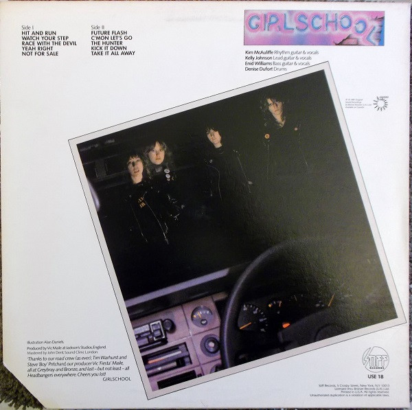 Girlschool - Hit And Run | Stiff Records (USE-18) - 2