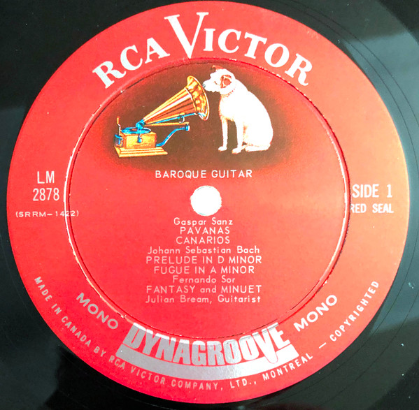 Julian Bream - Baroque Guitar | RCA Victor Red Seal (LM-2878) - 3 Julian Bream - Baroque Guitar | RCA Victor Red Seal (LM-2878) - 3