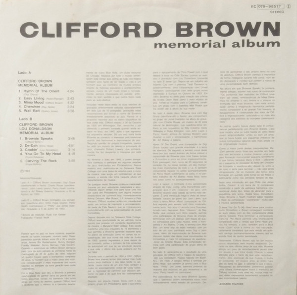 Clifford Brown - Memorial Album | Blue Note (11C 078-98577) - 3