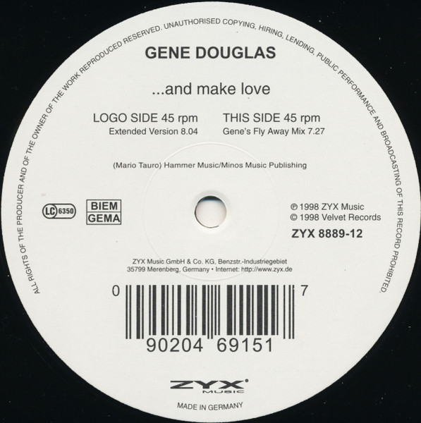 Gene Douglas - ...And Make Love | ZYX Music (ZYX 8889-12) - main