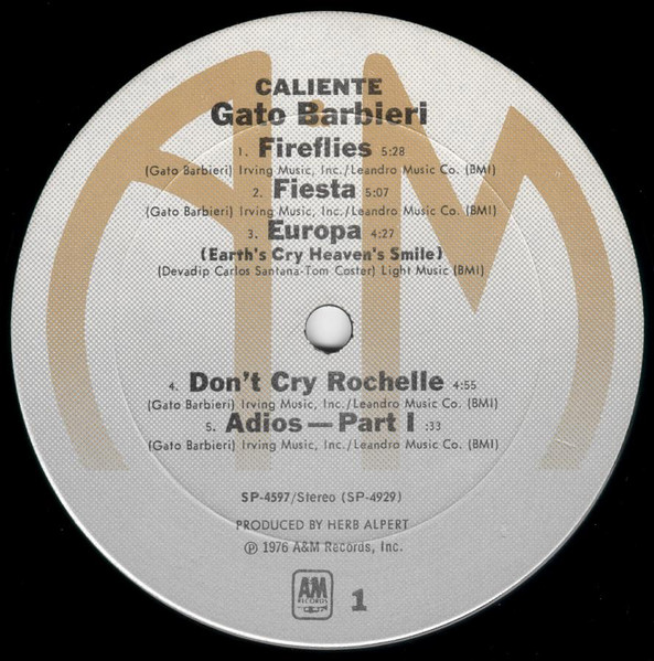 Gato Barbieri - Caliente! | A&M Records (SP-4597) - 3 Gato Barbieri - Caliente! | A&M Records (SP-4597) - 3