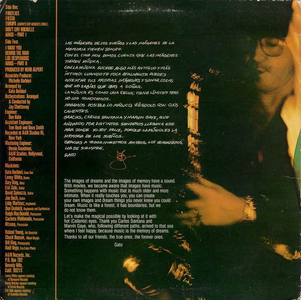 Gato Barbieri - Caliente! | A&M Records (SP-4597) - 2 Gato Barbieri - Caliente! | A&M Records (SP-4597) - 2