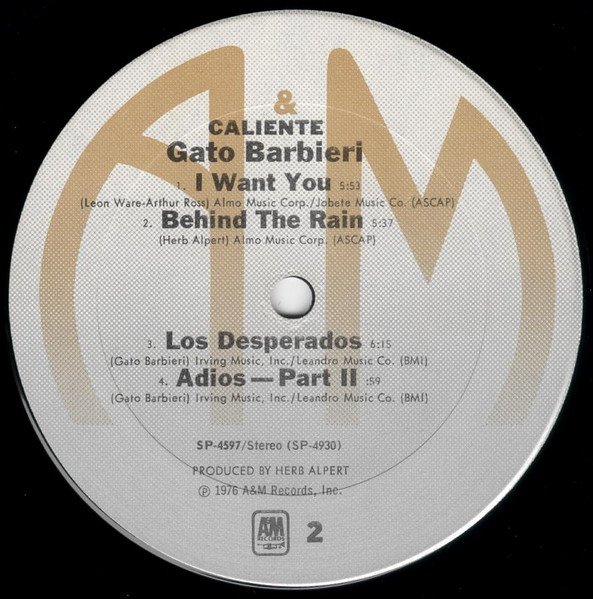 Gato Barbieri - Caliente! | A&M Records (SP-4597) - 4 Gato Barbieri - Caliente! | A&M Records (SP-4597) - 4