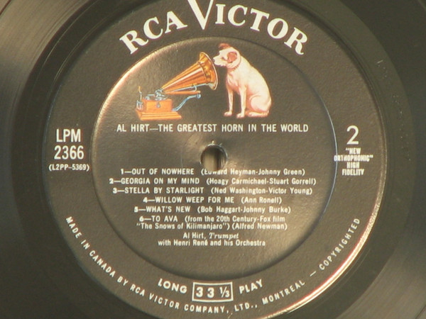Al Hirt , Henri René - Al Hirt The Greatest Horn In The World | RCA Victor (LPM-2366) - 4 Al Hirt , Henri René - Al Hirt The Greatest Horn In The World | RCA Victor (LPM-2366) - 4