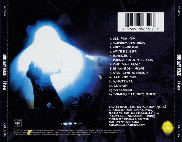 Our Lady Peace - Live | Columbia (CK 85855) - 4
