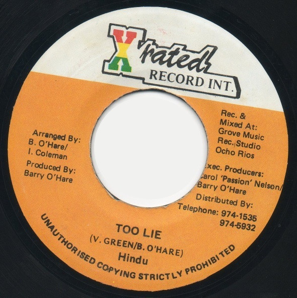 Hindu - Too Lie | X-Rated Record Int. (none)