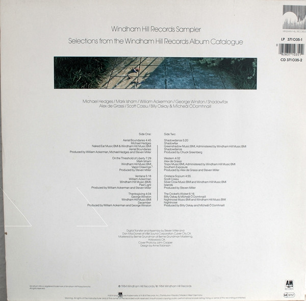 Various - Windham Hill Records Sampler | Windham Hill Records (371035-1) - 2 Various - Windham Hill Records Sampler | Windham Hill Records (371035-1) - 2