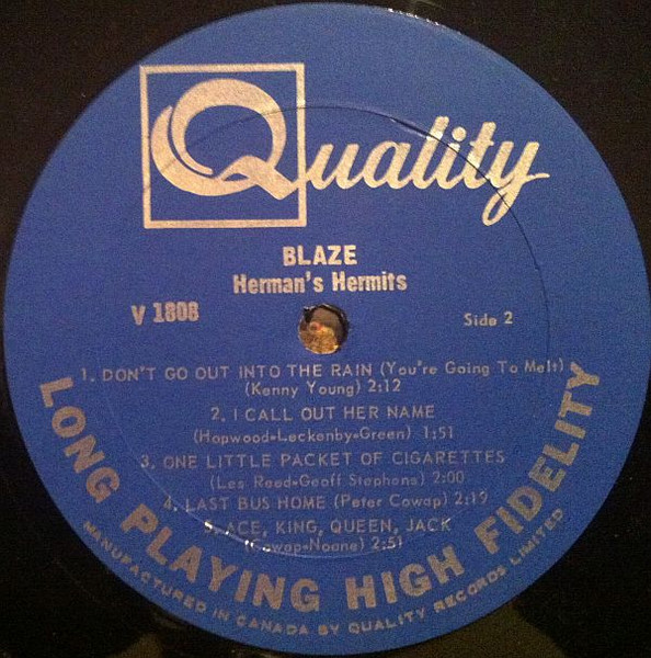 Herman's Hermits - Blaze | Quality (V 1808) - 4