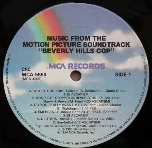 Various - Music From The Motion Picture Soundtrack - Beverly Hills Cop | MCA Records (MCA-5553) - 3 Various - Music From The Motion Picture Soundtrack - Beverly Hills Cop | MCA Records (MCA-5553) - 3
