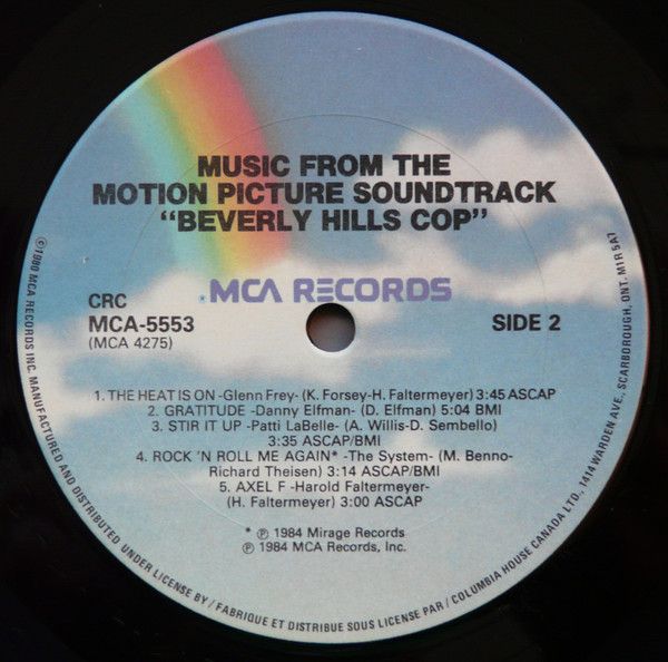 Various - Music From The Motion Picture Soundtrack - Beverly Hills Cop | MCA Records (MCA-5553) - 4 Various - Music From The Motion Picture Soundtrack - Beverly Hills Cop | MCA Records (MCA-5553) - 4