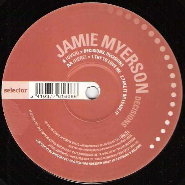 Jamie Myerson - Decisions | Selector (SEL 16)