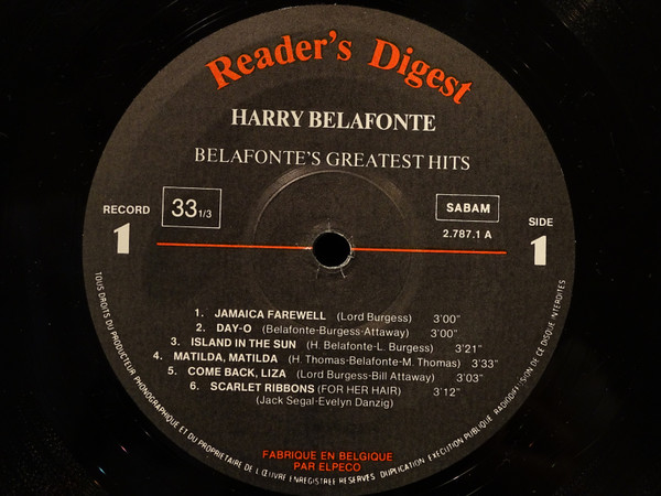 Harry Belafonte - Reader's Digest Presents... Belafonte 72 Of His Greatest Hits | RCA (2-787-0, 2-787-1, 2-787-2, 2-787-3, 2-787-4, 2-787-5, 2-787-6) - 4