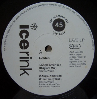 Golden - Anglo American / Don't Destroy Me | Icerink (DAVO 1P) - main Golden - Anglo American / Don't Destroy Me | Icerink (DAVO 1P) - main